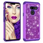 Glitter Powder Contrast Skin Shockproof Silicone + PC Protective Case for LG G8 ThinQ (Purple) - 3