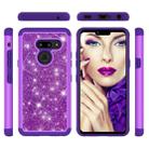 Glitter Powder Contrast Skin Shockproof Silicone + PC Protective Case for LG G8 ThinQ (Purple) - 4