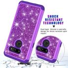 Glitter Powder Contrast Skin Shockproof Silicone + PC Protective Case for LG G8 ThinQ (Purple) - 6
