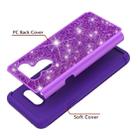 Glitter Powder Contrast Skin Shockproof Silicone + PC Protective Case for LG G8 ThinQ (Purple) - 7