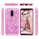 Glitter Powder Contrast Skin Shockproof Silicone + PC Protective Case for LG Stylo 5 (Pink) - 4