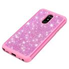 Glitter Powder Contrast Skin Shockproof Silicone + PC Protective Case for LG Stylo 5 (Pink) - 5