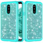 Glitter Powder Contrast Skin Shockproof Silicone + PC Protective Case for LG Stylo 5 (Green) - 1