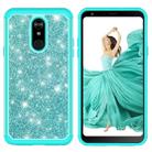 Glitter Powder Contrast Skin Shockproof Silicone + PC Protective Case for LG Stylo 5 (Green) - 2