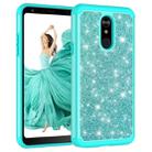 Glitter Powder Contrast Skin Shockproof Silicone + PC Protective Case for LG Stylo 5 (Green) - 3