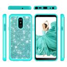 Glitter Powder Contrast Skin Shockproof Silicone + PC Protective Case for LG Stylo 5 (Green) - 4