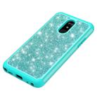 Glitter Powder Contrast Skin Shockproof Silicone + PC Protective Case for LG Stylo 5 (Green) - 5