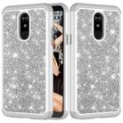 Glitter Powder Contrast Skin Shockproof Silicone + PC Protective Case for LG Stylo 5 (Grey) - 1