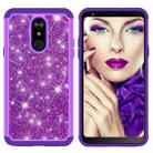 Glitter Powder Contrast Skin Shockproof Silicone + PC Protective Case for LG Stylo 5 (Purple) - 2