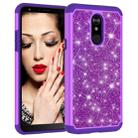 Glitter Powder Contrast Skin Shockproof Silicone + PC Protective Case for LG Stylo 5 (Purple) - 3
