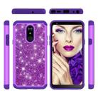 Glitter Powder Contrast Skin Shockproof Silicone + PC Protective Case for LG Stylo 5 (Purple) - 4