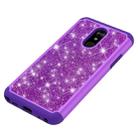 Glitter Powder Contrast Skin Shockproof Silicone + PC Protective Case for LG Stylo 5 (Purple) - 5