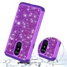 Glitter Powder Contrast Skin Shockproof Silicone + PC Protective Case for LG Stylo 5 (Purple) - 7