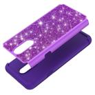 Glitter Powder Contrast Skin Shockproof Silicone + PC Protective Case for LG Stylo 5 (Purple) - 8