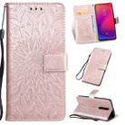 Pressed Printing Sunflower Pattern Horizontal Flip PU Leather Case for Xiaomi Mi 9T & Mi 9T Pro & Redmi K20 & K20 Pro, with Holder & Card Slots & Wallet & Lanyard (Rose Gold) - 1