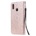 Pressed Printing Sunflower Pattern Horizontal Flip PU Leather Case for Vivo Y93 / Y91 / Y95, with Holder & Card Slots & Wallet & Lanyard (Rose Gold) - 3