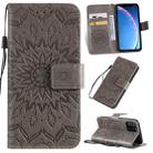 For iPhone 11 Pro Pressed Printing Sunflower Pattern Horizontal Flip PU Leather Case , with Holder & Card Slots & Wallet & Lanyard - 1