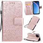 For iPhone 11 Pro Pressed Printing Sunflower Pattern Horizontal Flip PU Leather Case , with Holder & Card Slots & Wallet & Lanyard - 1