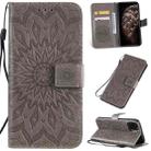 For iPhone 11 Pro Max Pressed Printing Sunflower Pattern Horizontal Flip PU Leather Case , with Holder & Card Slots & Wallet & & Lanyard - 1