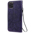 For iPhone 11 Pro Max Pressed Printing Sunflower Pattern Horizontal Flip PU Leather Case , with Holder & Card Slots & Wallet & & Lanyard - 3