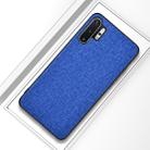 For Galaxy Note 10 Pro / Note 10+ Shockproof Cloth Texture PC + TPU Protective Case (Blue) - 1