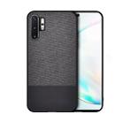 For Galaxy Note 10 Pro / Note 10+ Shockproof Splicing PU + Cloth Texture PC + TPU Protective Case (Black) - 1