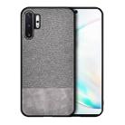 For Galaxy Note 10 Pro / Note 10+ Shockproof Splicing PU + Cloth Texture PC + TPU Protective Case (Grey) - 1