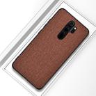 For Xiaomi Redmi Note 8 Pro Shockproof Cloth Texture PC + TPU Protective Case (Brown) - 1