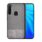 For Xiaomi Redmi Note 8 Shockproof Splicing PU + Cloth Texture PC + TPU Protective Case (Grey) - 1