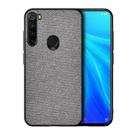 For Xiaomi Redmi Note 8 Shockproof Cloth Texture PC + TPU Protective Case (Grey) - 1