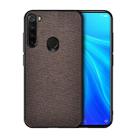 For Xiaomi Redmi Note 8 Shockproof Cloth Texture PC + TPU Protective Case (Brown) - 1