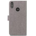 For Motorola One Power (P30 Note) G7 Pressed Flowers Horizontal Flip Leather Case With Magnetic Buckle & Holder & Card Slots & Wallet (Gray) - 2