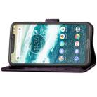 For Motorola One Power (P30 Note) G7 Pressed Flowers Horizontal Flip Leather Case With Magnetic Buckle & Holder & Card Slots & Wallet (Black) - 4