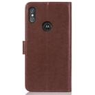 For Motorola One Power (P30 Note) G7 Pressed Flowers Horizontal Flip Leather Case With Magnetic Buckle & Holder & Card Slots & Wallet (Brown) - 2