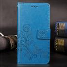 For Nokia 3.1 Plus Pressed Flowers Horizontal Flip Leather Case With Magnetic Buckle & Holder & Card Slots & Wallet (Blue) - 1