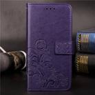 For Nokia 3.1 Plus Pressed Flowers Horizontal Flip Leather Case With Magnetic Buckle & Holder & Card Slots & Wallet (Purple) - 1