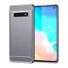 Brushed Texture Carbon Fiber TPU Case for Galaxy S10 - 1