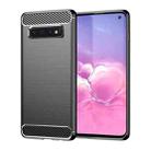 Brushed Texture Carbon Fiber TPU Case for Galaxy S10 - 1
