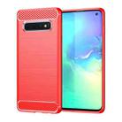 Brushed Texture Carbon Fiber TPU Case for Galaxy S10 - 1