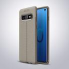Litchi Texture TPU Shockproof Case for Galaxy S10 (Gray) - 1