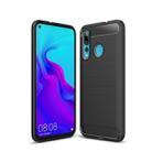 Brushed Texture Carbon Fiber Shockproof TPU Case for Huawei Nova 4 (Black) - 1