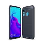 Brushed Texture Carbon Fiber Shockproof TPU Case for Huawei Nova 4 (Navy Blue) - 1