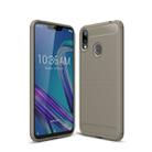 Brushed Texture Carbon Fiber Shockproof TPU Case for ASUS ZenFone Max (M2) (Grey) - 1