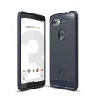 Brushed Texture Carbon Fiber Shockproof TPU Case for Google Pixel 3 Lite (Navy Blue) - 1