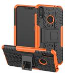 Tire Texture TPU+PC Shockproof Case for Asus Zenfone Max (M2), with Holder (Orange)