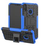 Tire Texture TPU+PC Shockproof Case for Asus Zenfone Max (M2), with Holder (Blue)