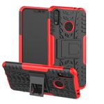 Tire Texture TPU+PC Shockproof Case for Asus Zenfone Max (M2), with Holder (Red)