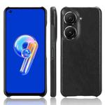 For ASUS Zenfone 9 Litchi Texture Back Cover Phone Case (Black)