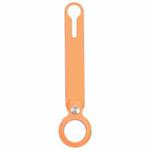 Anti-scratch Polyurethane Case Cover with Hang Loop for AirTag(Orange)