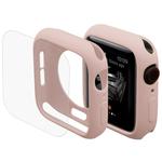 ENKAY Hat-Prince 2 in 1 TPU Semi-clad Protective Shell + 3D Full Screen PET Curved Heat Bending HD Screen Protector for Apple Watch Series 5 & 4 40mm(Pink)